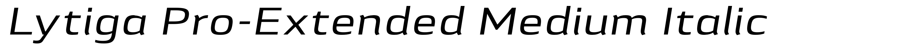 Lytiga Pro-Extended Medium Italic